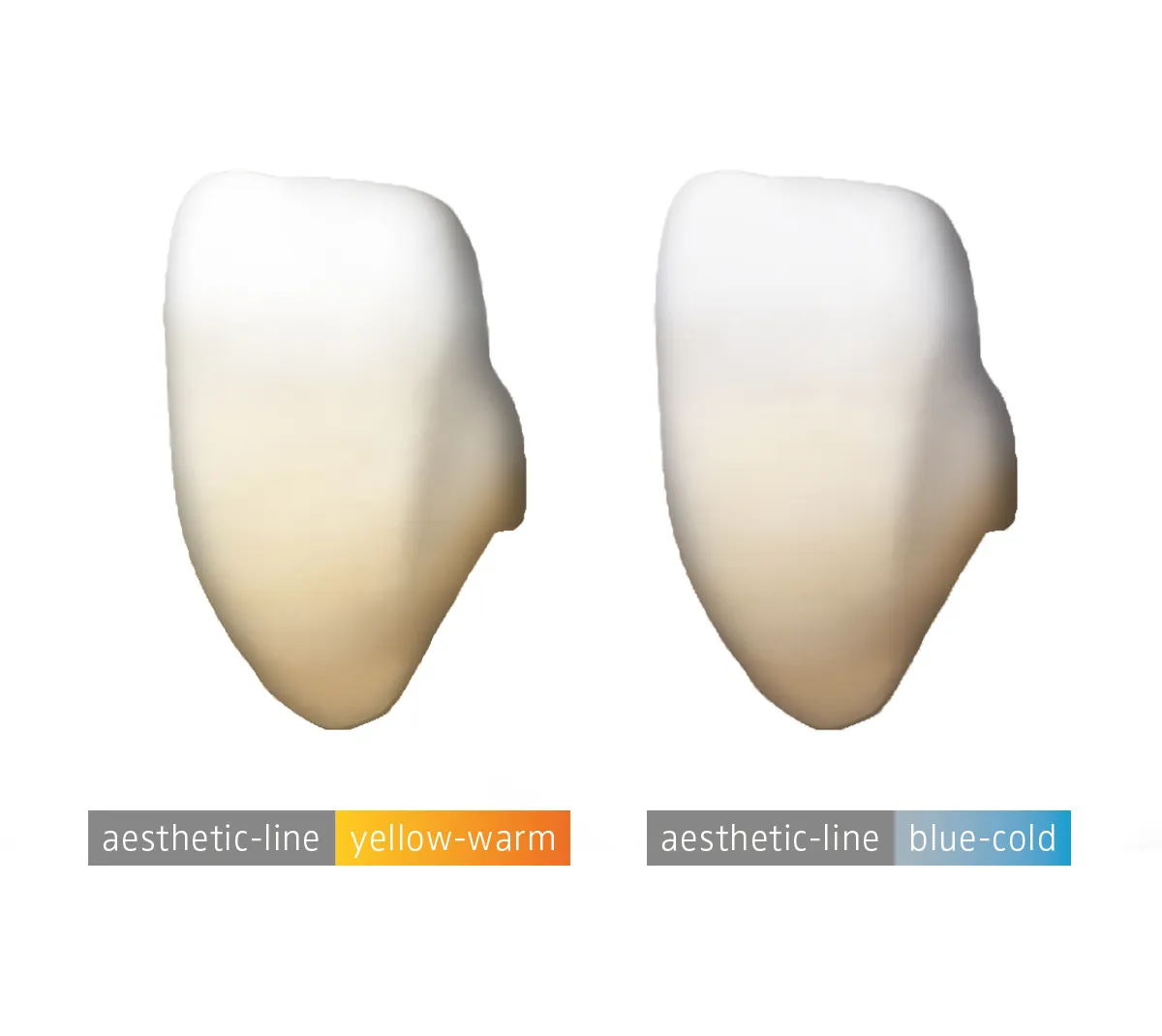 Die zwei Ästhetiklinen von Dental Direkt im vergleich